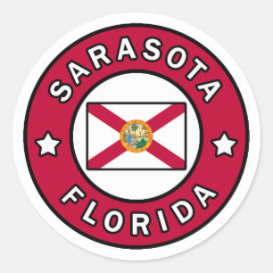Pegatina Redonda Sarasota la Florida