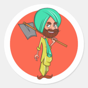 Pegatina Redonda Sardar Ji