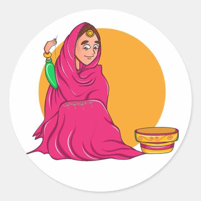 Pegatina Redonda Sardarni (Anverso)