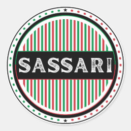 Pegatina Redonda Sassari City Pride Emblem – Italian Identity