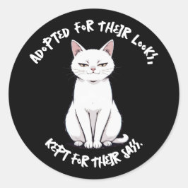 Pegatina Redonda Sassy Cat Sticker