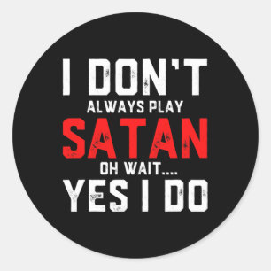 Pegatina Redonda Satan Costume Devil Halloween Costume Satan