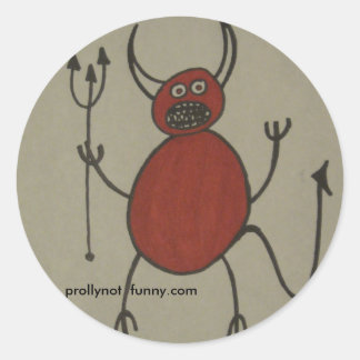Pegatina Redonda satan tiene llaves