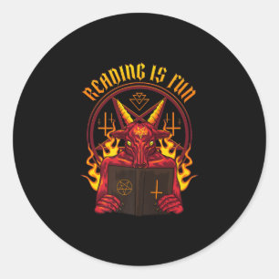 Pegatina Redonda Satanic Pagan Goat Premium