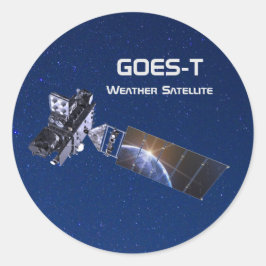 Pegatina Redonda Satélite meteorológico GOES-T
