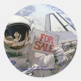 Pegatina Redonda Satélites En Venta