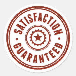 Pegatina Redonda Satisfacción garantizada