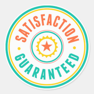 Pegatina Redonda Satisfacción garantizada