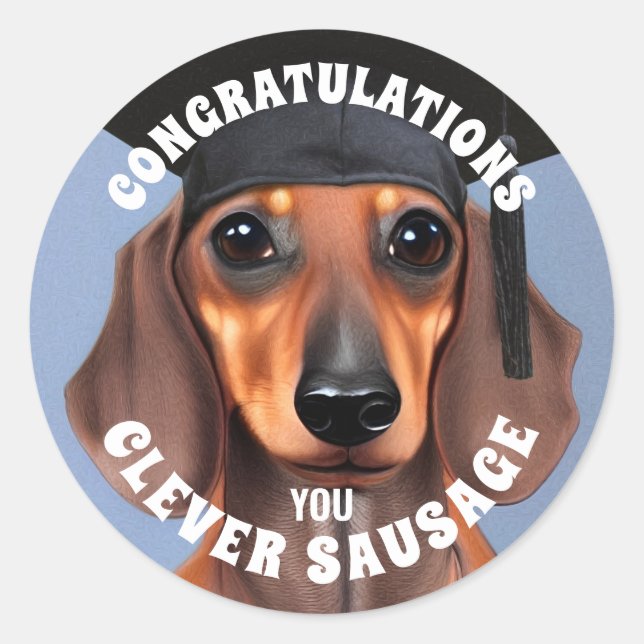 Pegatina Redonda Sausage inteligente (Anverso)