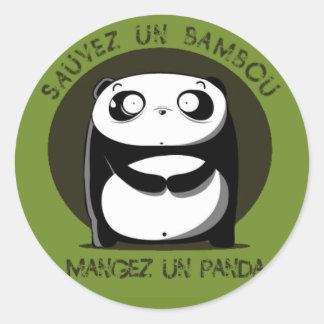 Pegatina Redonda Sauvez un bambou