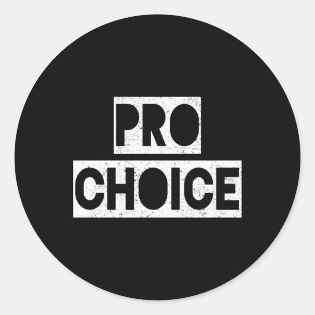 Pegatina Redonda Save Roe Feminism Safe Abortion Pro Choice  (Anverso)