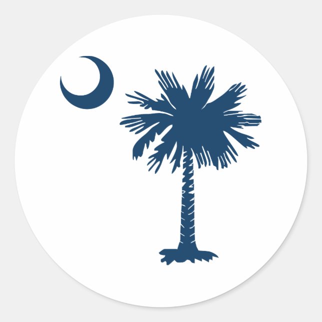 Pegatina Redonda SC Palmetto & Crescent (Anverso)