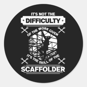 Pegatina Redonda Scaffolder Builder Scaffolding Scaffold