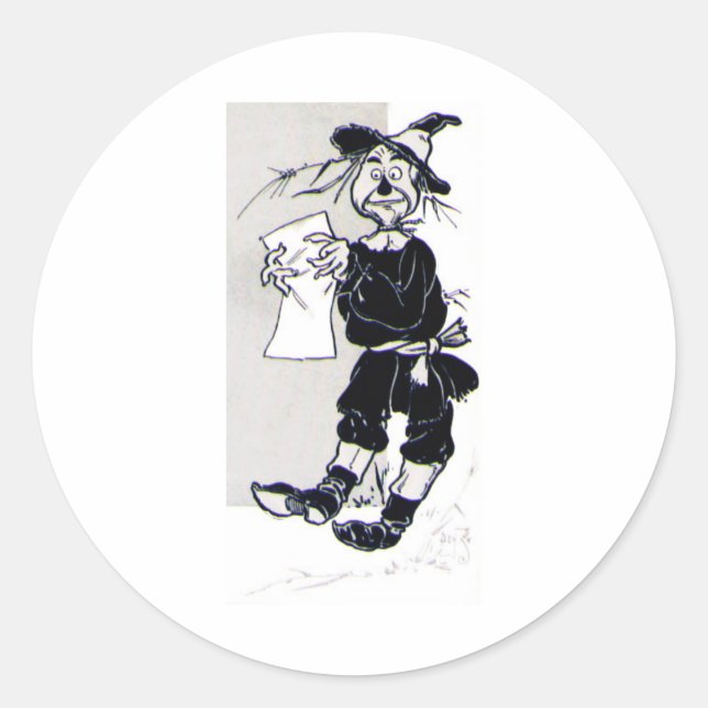 Pegatina Redonda Scarecrow (Anverso)