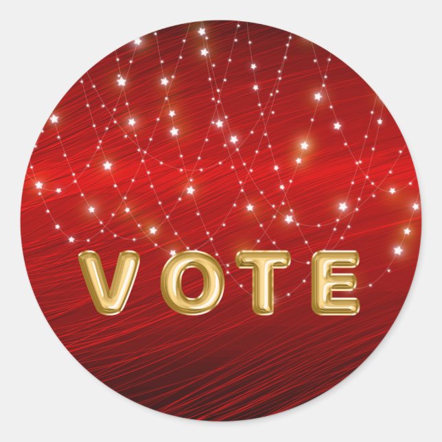 Pegatina Redonda Scarlet Starlight Cascade Vote (Anverso)