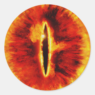 Pegatina Redonda Scary Halloween Dragon Eyeball