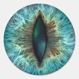 Pegatina Redonda Scary Halloween Dragon Eyeball