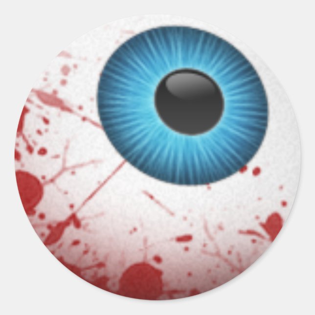 Pegatina Redonda Scary Halloween Eyeball (Anverso)