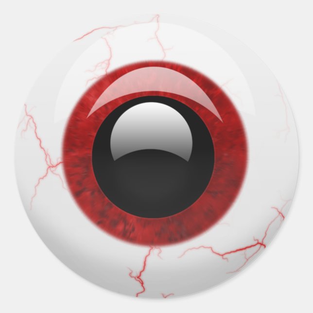 Pegatina Redonda Scary Halloween Eyeball (Anverso)