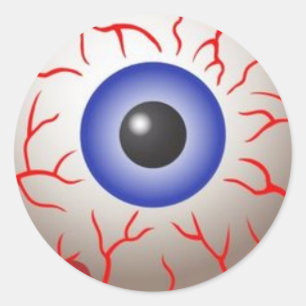 Pegatina Redonda Scary Halloween Eyeball