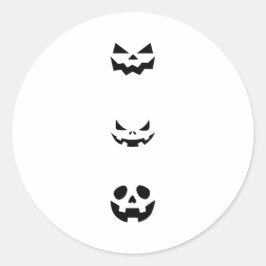 Pegatina Redonda Scary Halloween Faces