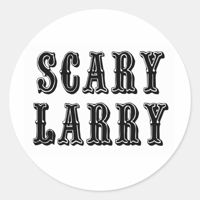 Pegatina Redonda Scary Larry (Anverso)