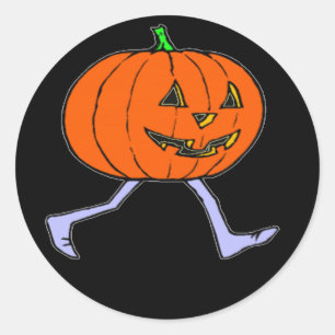 Pegatina Redonda Scary Pumkin
