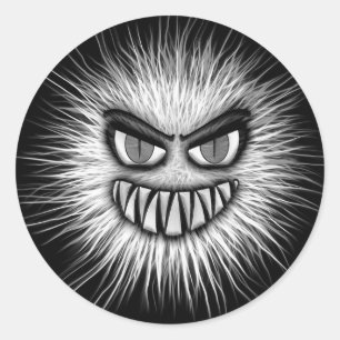 Pegatina Redonda Scary Snowman