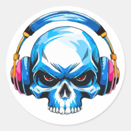 Pegatina Redonda Schädel