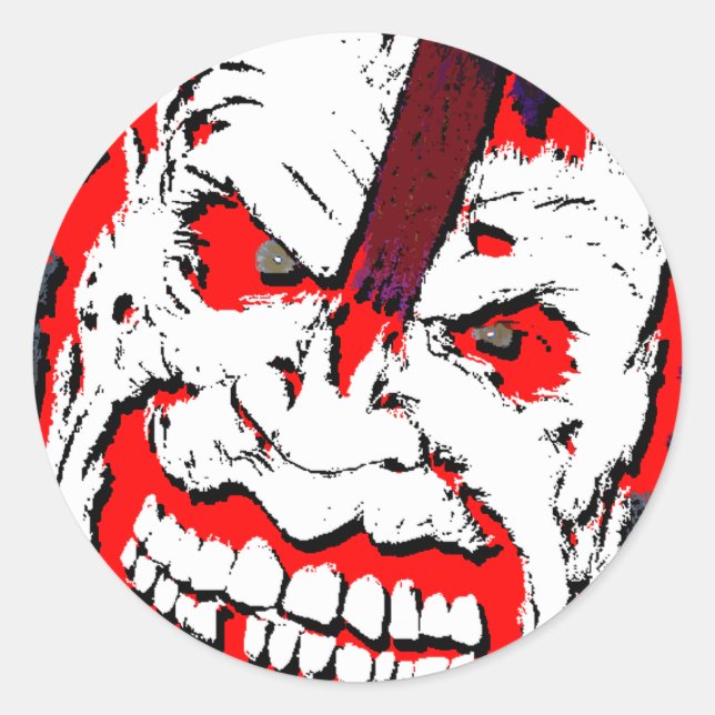 Pegatina Redonda schmile. zombie (Anverso)