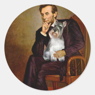 Pegatina Redonda Schnauzer 11N - Lincoln