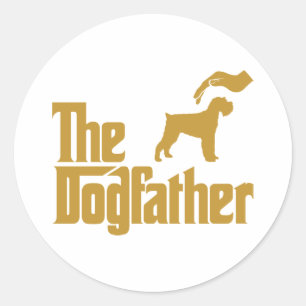 Pegatina Redonda Schnauzer en miniatura