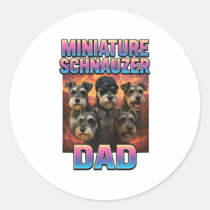 Pegatina Redonda Schnauzer miniatura