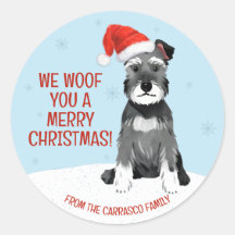 Schnauzer personalizado con sombrero de Santa Navi
