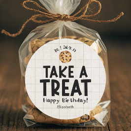 Pegatina Redonda School Kids Birthday Treat Cookie Kraft