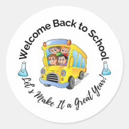 Pegatina Redonda Science Back to School sticker