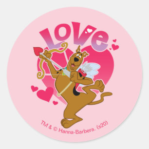 Pegatina Redonda Scooby-Doo Cupid - Amor