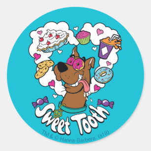 Pegatina Redonda Scooby-Doo "Dulce"