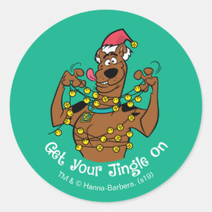 Pegatina Redonda Scooby-Doo "Enciende tu jingle"