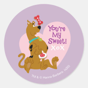Pegatina Redonda Scooby-Doo - Eres mi dulce
