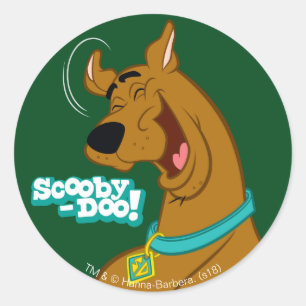 Pegatina Redonda Scooby-Doo Laughing
