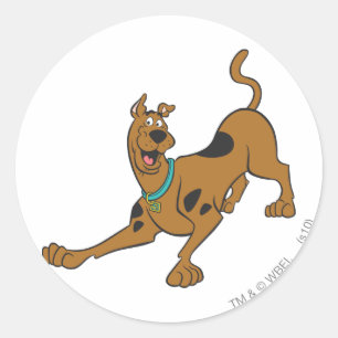 Pegatina Redonda Scooby-Doo Listo Para Jugar