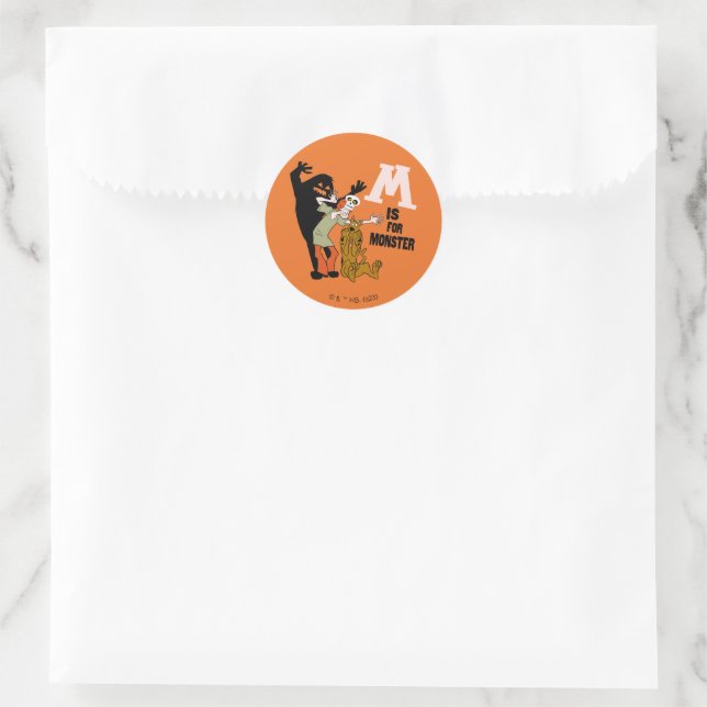 Pegatina Redonda Scooby-Doo | M es para Monster (Bolso)