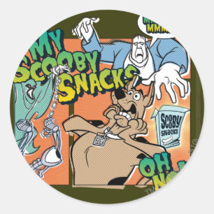 Pegatina Redonda Scooby-Doo "Mis bocadillos escoceses"