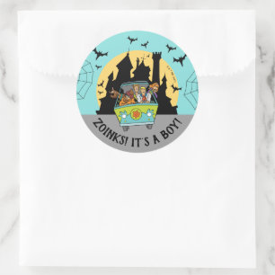 Pegatina Redonda Scooby-Doo Spooktacular Halloween Baby Shower