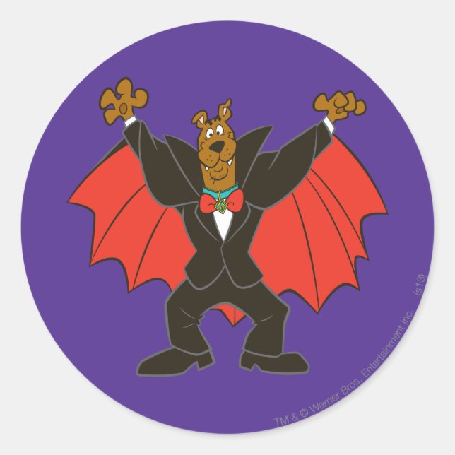 Pegatina Redonda Scooby Dracula (Anverso)