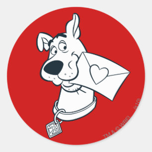 Pegatina Redonda Scooby Valentine's Day