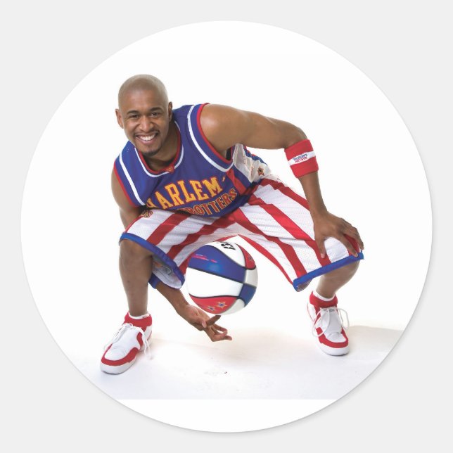 Pegatina Redonda Scooter entre las piernas (Anverso)