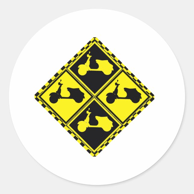 Pegatina Redonda Scooter Mania! (Anverso)