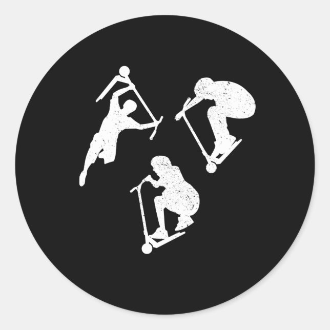 Pegatina Redonda Scooter Master (Anverso)